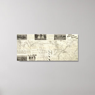 Strecke Great Northern Railway Leinwanddruck