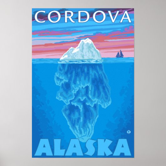 Strecke Iceberg - Cordoba, Alaska Poster (Vorne)