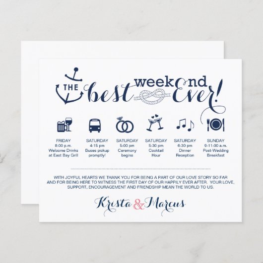 Strecke Nautic Wedding (Vorne/Hinten)