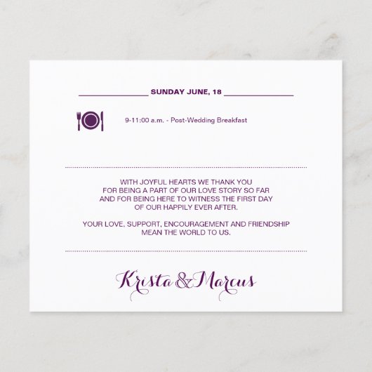 Strecke Nautic Wedding (Rückseite)