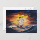 Strecke Postkarte (Vorne/Hinten)