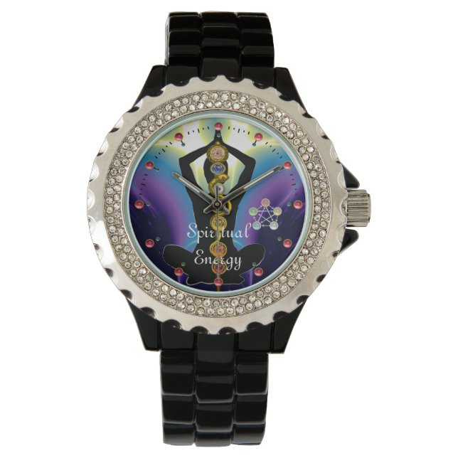 STRECKE VON ASCLEPIUS 7 CHAKRAS, YOGA LOTUS POSE L ARMBANDUHR (Vorderseite)