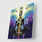 STRECKE VON ASCLEPIUS 7 CHAKRAS, YOGA LOTUS POSE L QUADRATISCHE WANDUHR (Winkel)