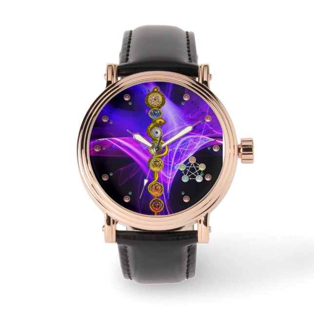 STRECKE VON ASCLEPIUS 7 CHAKRAS,YOGA,SPIRITUELLE E ARMBANDUHR (Vorderseite)