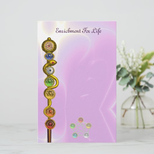 STRECKE VON ASCLEPIUS 7 CHAKRAS,YOGA,SPIRITUELLE E BRIEFPAPIER (Stehend Vorderseite)