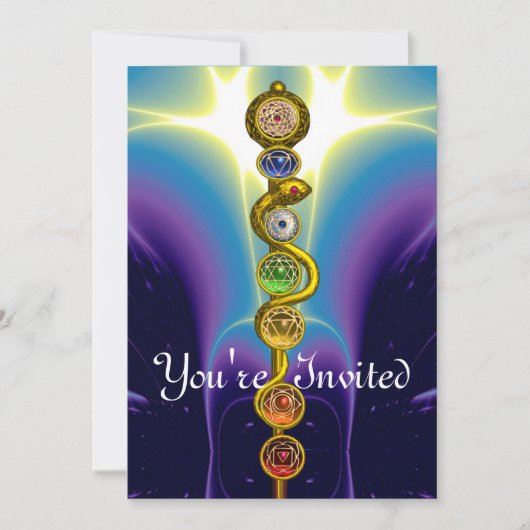 STRECKE VON ASCLEPIUS 7 CHAKRAS,YOGA,SPIRITUELLE E EINLADUNG (Vorderseite)