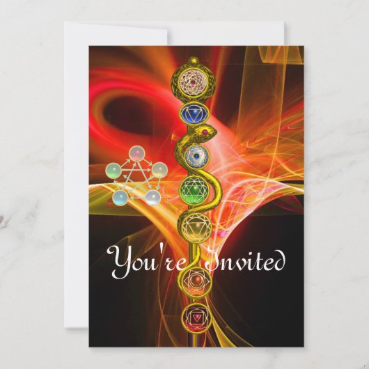 STRECKE VON ASCLEPIUS 7 CHAKRAS,YOGA,SPIRITUELLE E EINLADUNG (Vorderseite)