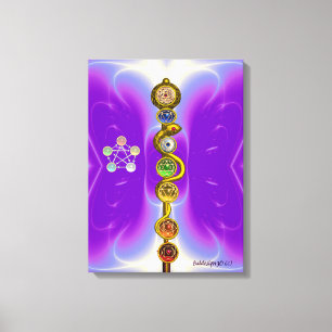 STRECKE VON ASCLEPIUS 7 CHAKRAS,YOGA,SPIRITUELLE E LEINWANDDRUCK