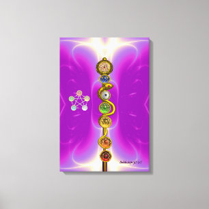STRECKE VON ASCLEPIUS 7 CHAKRAS,YOGA,SPIRITUELLE E LEINWANDDRUCK