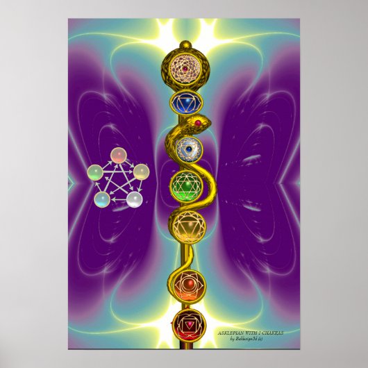 STRECKE VON ASCLEPIUS 7 CHAKRAS,YOGA,SPIRITUELLE E POSTER (Vorne)