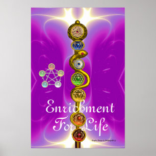 STRECKE VON ASCLEPIUS 7 CHAKRAS,YOGA,SPIRITUELLE E POSTER