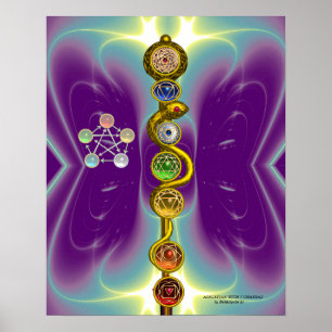 STRECKE VON ASCLEPIUS 7 CHAKRAS,YOGA,SPIRITUELLE E POSTER