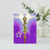 STRECKE VON ASCLEPIUS 7 CHAKRAS,YOGA,SPIRITUELLE E POSTKARTE (Stehend Vorderseite)