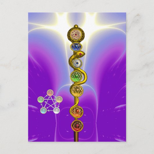 STRECKE VON ASCLEPIUS 7 CHAKRAS,YOGA,SPIRITUELLE E POSTKARTE (Vorderseite)