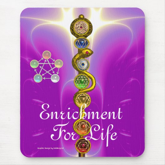 STRECKE VON ASCLEPIUS,7 SCHAKRAS,YOGA,SPIRITUELLE  MOUSEPAD (Vorne)