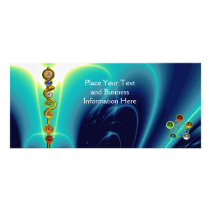 STRECKE VON ASCLEPIUS,7 SCHAKRAS,YOGA,SPIRITUELLE  WERBEKARTE