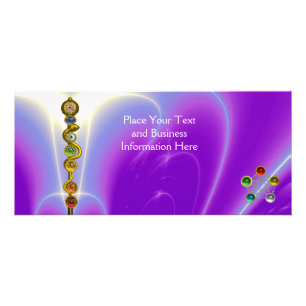 STRECKE VON ASCLEPIUS,7 SCHAKRAS,YOGA,SPIRITUELLE WERBEKARTE