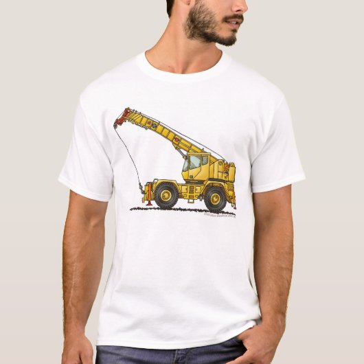 Strecken Sie alles Gelände-hydraulischer Bau-Kleid T-Shirt (Vorderseite)