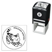 Strecken Tabby-Katze benutzerdefinierter Text Permastempel (Beispiel)
