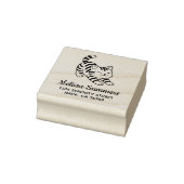 Streckende Getigertkatze Adresse Gummistempel (Stempel)