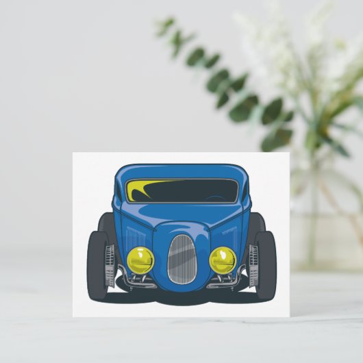 Streed Rod (blau) Postkarte (Stehend Vorderseite)