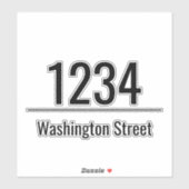 Streer Address Black House Number Mailbox Decal Aufkleber (Blatt)