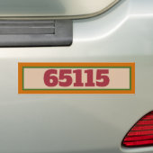 Street Address Red Italian Tiles Bumper Sticker Autoaufkleber (Auf Auto)