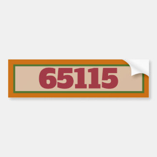 Street Address Red Italian Tiles Bumper Sticker Autoaufkleber