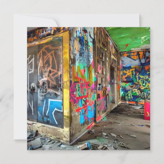 Street Art Abandoned Gebäude (Vorderseite)