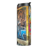 Street Art Abandoned Gebäude Graffiti Thermosbecher (Nach links gedreht)