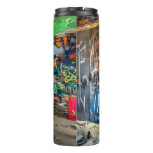 Street Art Abandoned Gebäude Graffiti Thermosbecher (Rückseite)