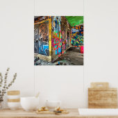 Street Art Abandoned Gebäude Personalisiert Poster (Küche)