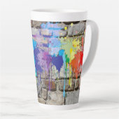 Street Art Abstrakt Formen spritzen Milchtasse (Rechte Ecke)