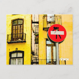 Street art at der Born, Barcelona, Spain quater, Postkarte
