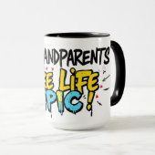 Street Art Big-Heart Grandparents Day Tasse (VorderseiteRechts)