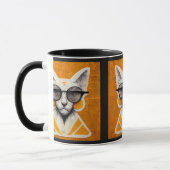 Street Art Cat Zuhause Küche Tasse (Links)