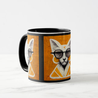Street Art Cat Zuhause Küche Tasse