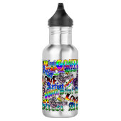 Street Art Graffiti Artist Begriffe Wasser Flasche Trinkflasche (Rechts)