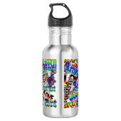 Street Art Graffiti Artist Begriffe Wasser Flasche Trinkflasche (Rückseite)