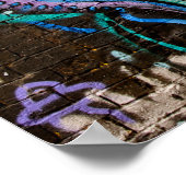 Street Art Graffiti Digbeth Birmingham UK Poster (Ecke)