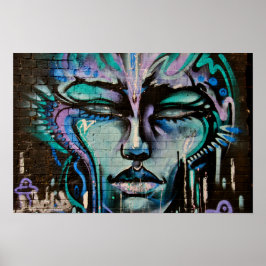 Street Art Graffiti Digbeth Birmingham UK Poster