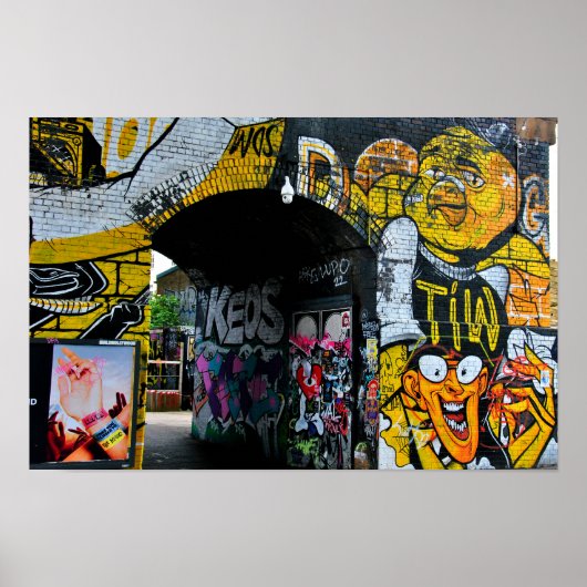 Street Art Graffiti Digbeth Birmingham UK Poster (Vorne)