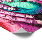 Street Art Graffiti Digbeth Birmingham UK Poster (Ecke)