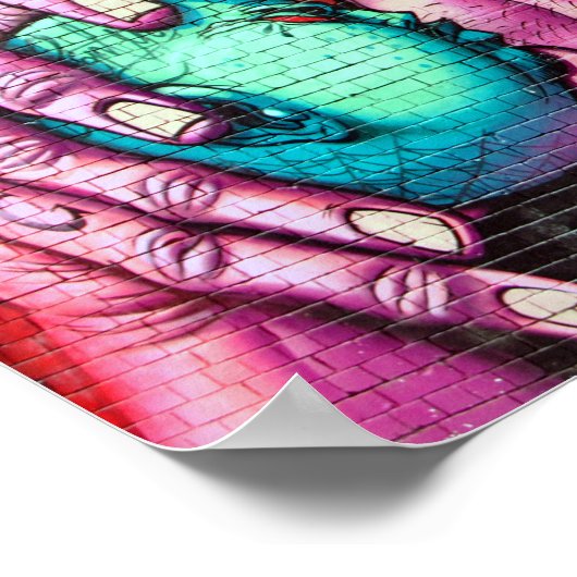 Street Art Graffiti Digbeth Birmingham UK Poster (Ecke)