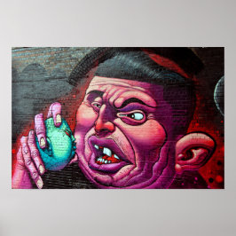 Street Art Graffiti Digbeth Birmingham UK Poster