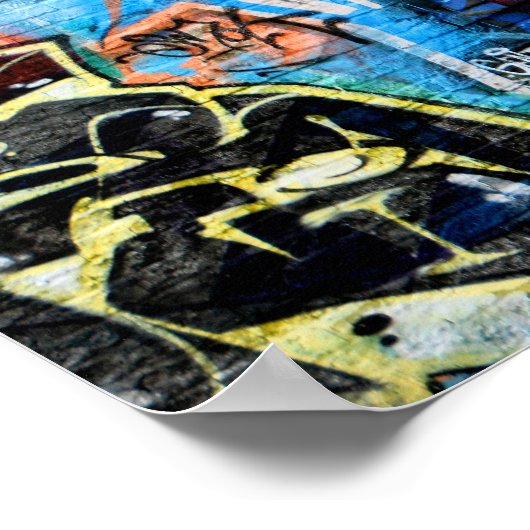 Street Art Graffiti Digbeth Birmingham UK Poster (Ecke)