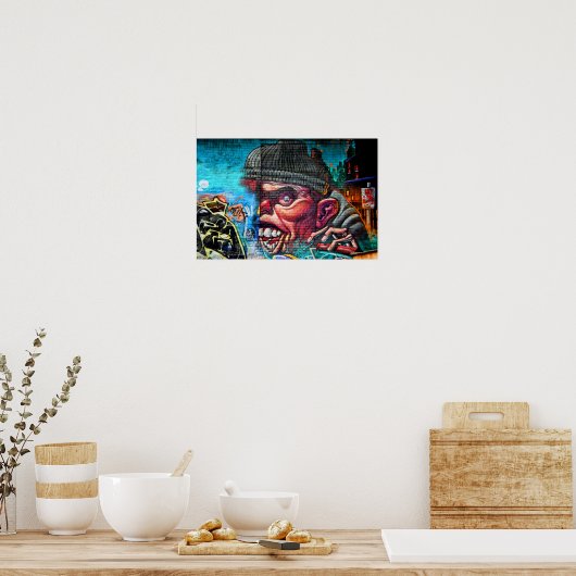 Street Art Graffiti Digbeth Birmingham UK Poster (Küche)