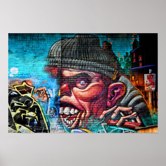 Street Art Graffiti Digbeth Birmingham UK Poster (Vorne)