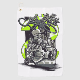 Street Art Hustle: Der Geldmacher Golfhandtuch