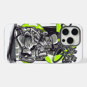 Street Art Hustle: Der Geldmacher iPhone Hülle (Rückseite (Horizontal))